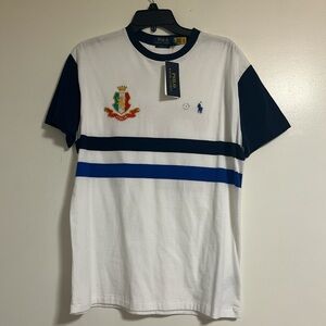 Polo by Ralph Lauren Men's White and Blue Shirt